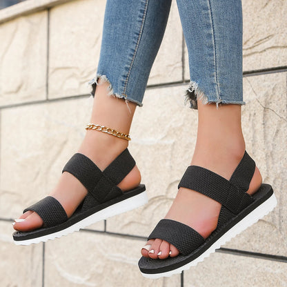 Sorte Flade Sandaler | Damesandaler 4