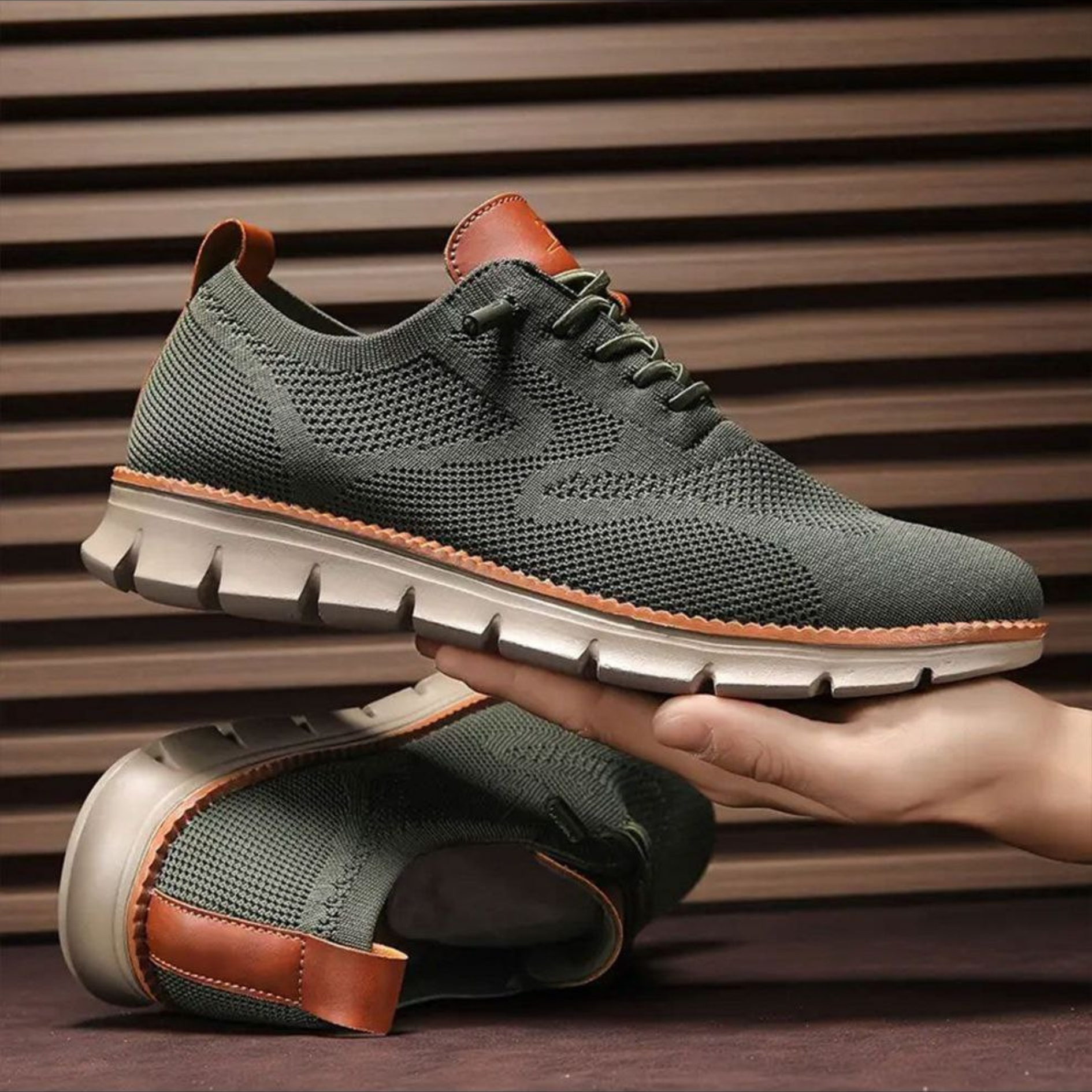 Strikkede Sneakers Herre | Casual Sko 4
