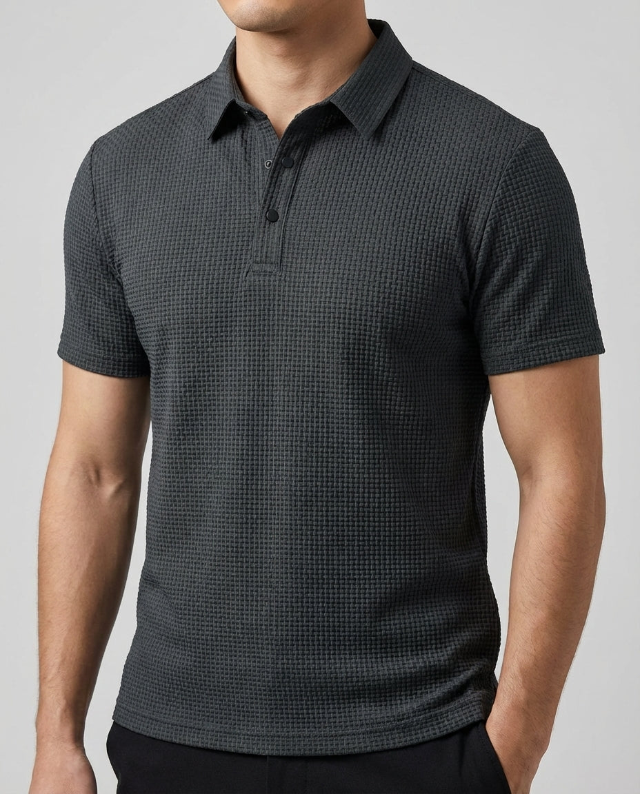 Struktureret Poloshirt | Kortærmet Herremode 1