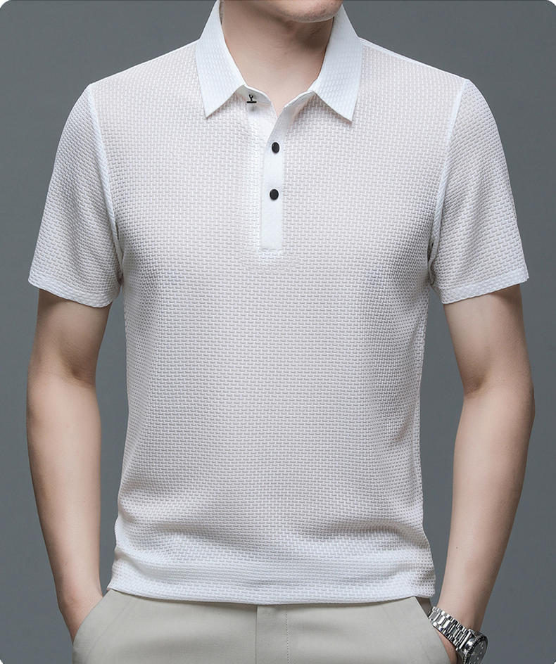 Struktureret Poloshirt | Kortærmet Herremode 5