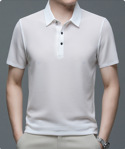 Struktureret Poloshirt | Kortærmet Herremode 5