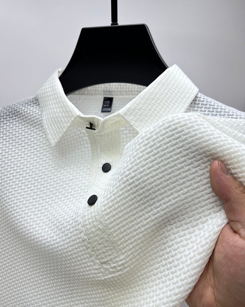 Struktureret Poloshirt | Kortærmet Herremode 6