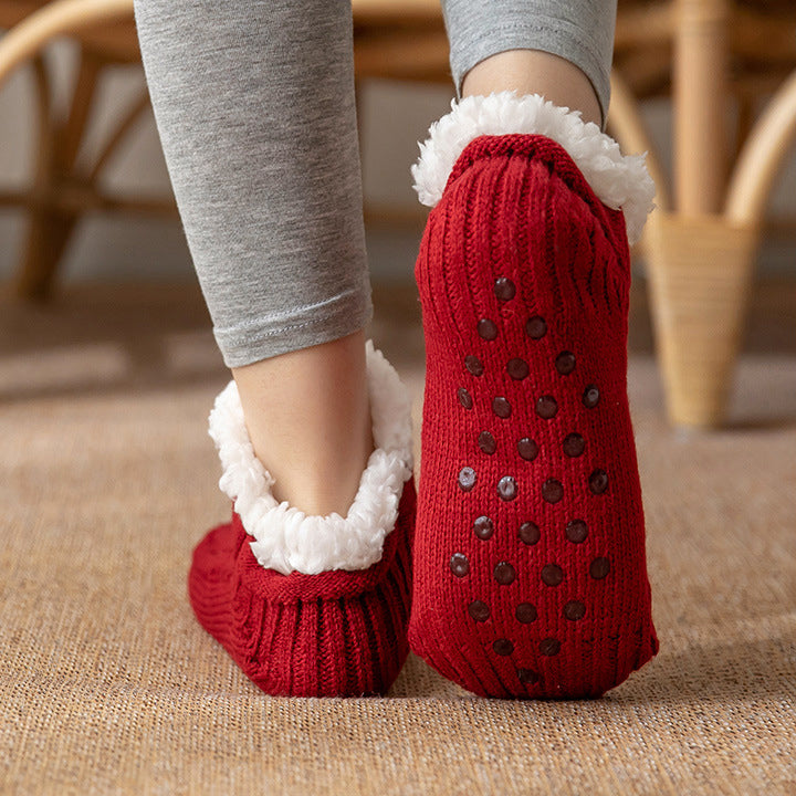 Women’s Non-Slip Knit Slipper Socks with Warm Inner Lining 5