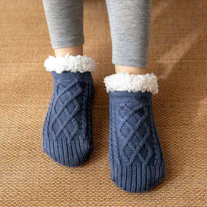 Women’s Non-Slip Knit Slipper Socks with Warm Inner Lining 6